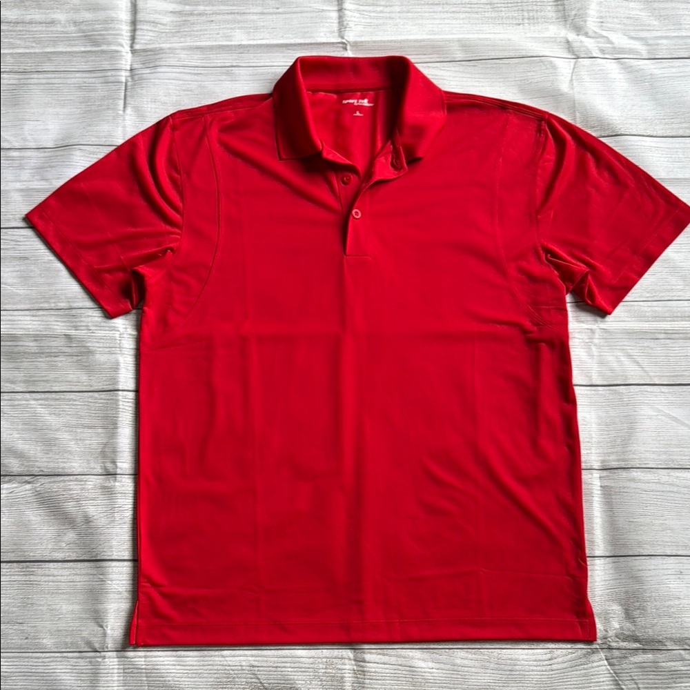 📦Discounted Shipping!📦Port Authority Red Polo Shirt Vibrant Cotton Blend